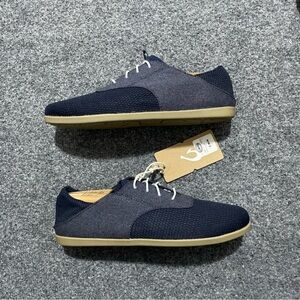 Women’s Olukai Waialua Lace Slip On Sneakers Navy Blue Mesh